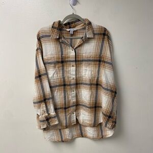 Old Navy Boyfriend Plaid Shirt Size‎ 2X